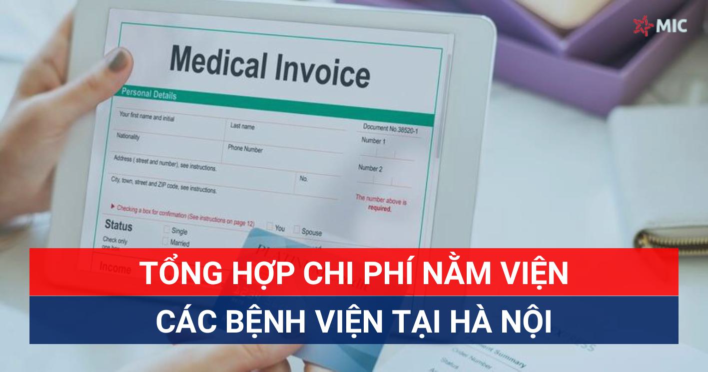 Tổng hợp chi phí nằm viện các bệnh viện tại Hà Nội